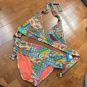 Bleu Rod Beattie Patterned 2-Piece Swimsuit